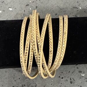 Touchstone Crystal by Swarovski, Wrap star bracelet, Golden, NIB